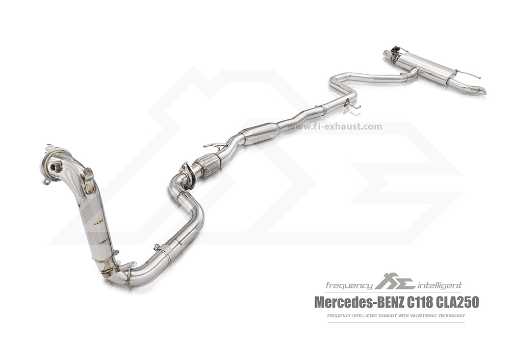 Fi-Exhaust - MERCEDES-BENZ CLA C118 CLA250 - Front Pipe + Mid Pipe + Valvetronic Muffler + OBD2/Mobile APP Remote Control System Module Stainless Steel  - MB-177F-CBE