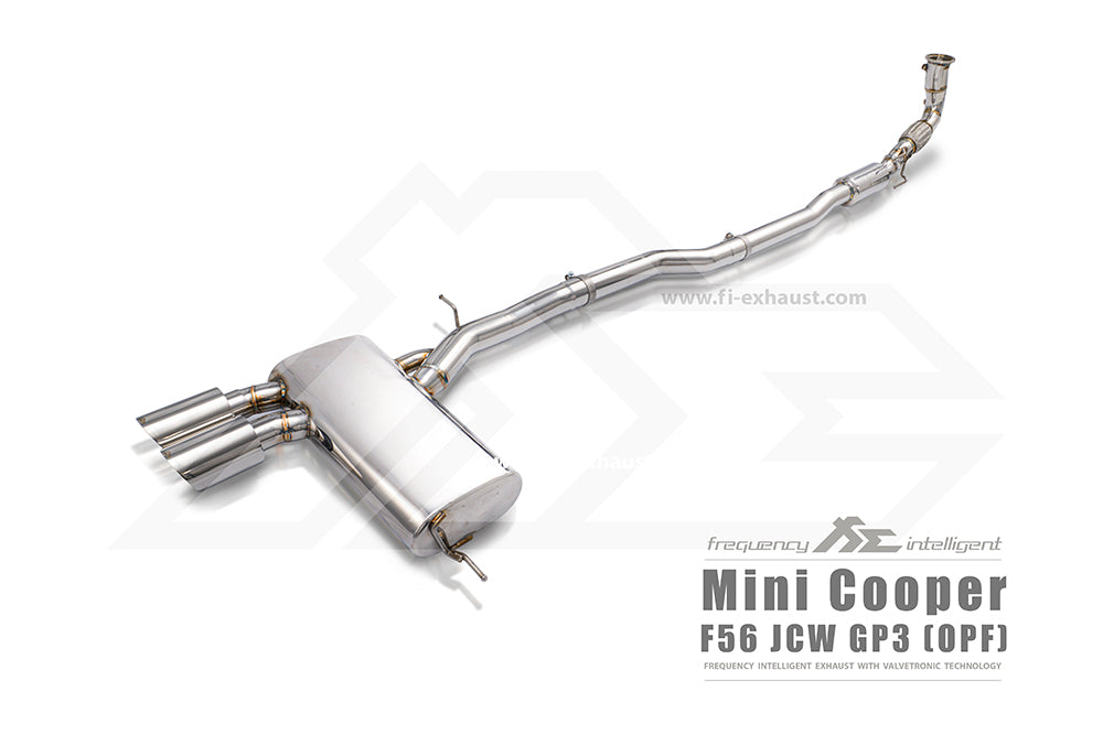 Fi-Exhaust - MINI GP3 F56 2.0L - Front Pipe + Mid Pipe + Valvetronic Muffler + Standard remote control system module Stainless Steel  - MI-F56GP3-CBV