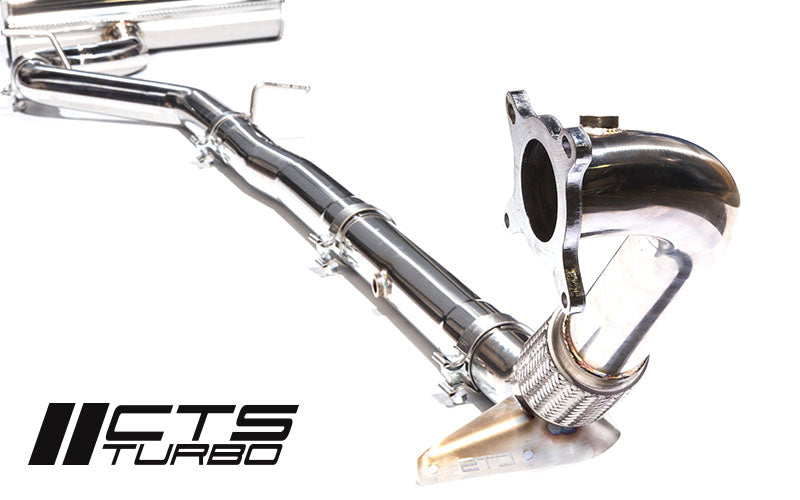 CTS Turbo - VW MK6 Golf R 3" Turbo Back Exhaust High-Flow Cat - CTS-EXH-TB-0010-CAT