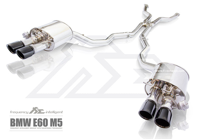 Fi-Exhaust - BMW 5 SERIES E60 M5 - Front Pipe + Mid X -Pipe + Valvetronic Muffler +Standard remote control system module Stainless Steel  - BN-60M-CBV