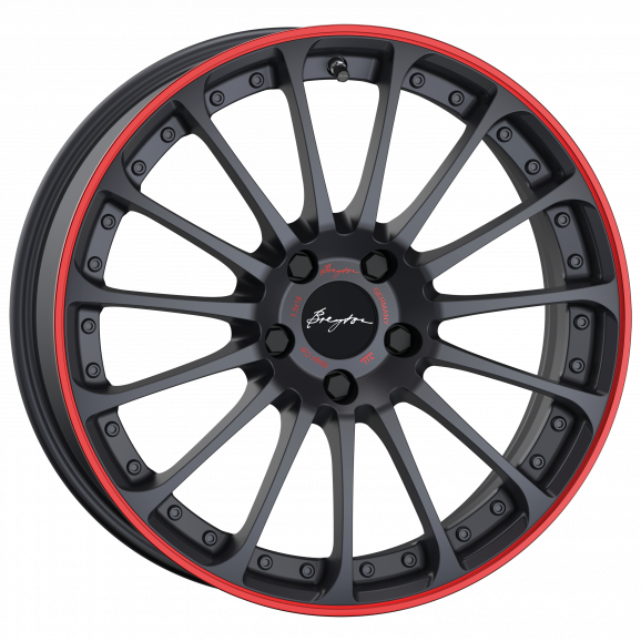 Breyton - Magic CW - Matt Grey with Red Anodized Lip (MG_R)