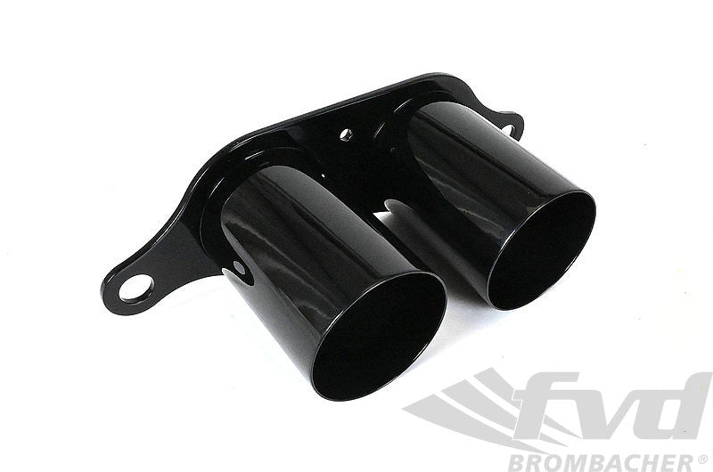 FVD Brombacher - Porsche Exhaust Tips 997.1 GT3 / RS - Motorsports - 4" (2x 90mm) - Black glosy coated - FVD 111 997 GT3B