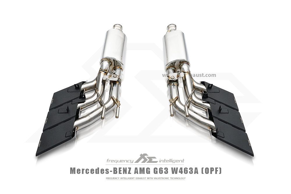 Fi-Exhaust - MERCEDES-BENZ GLC C253 GLC63S AMG - Front X Pipe + Mid Pipe _+ Valvetronic Muffler Stainless Steel  - MB-253V8-CBE