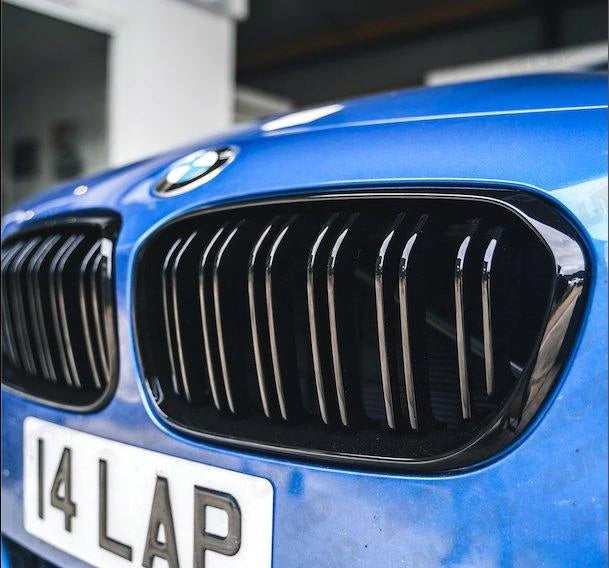PSR Parts - Gloss Black Kidney Grilles for BMW 1 Series (2015-2019 LCI, F20 F21)