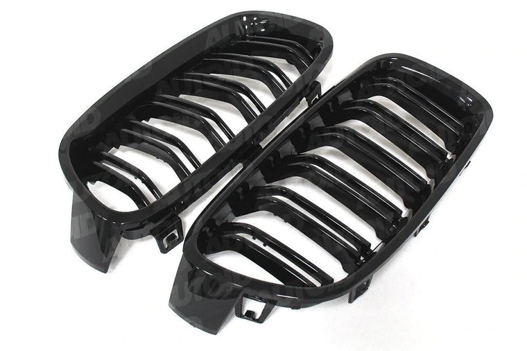 PSR Parts - Gloss Black Kidney Grilles for BMW 4 Series, M3 & M4 (2014-2020, F32 F33 F80 F82 F83)