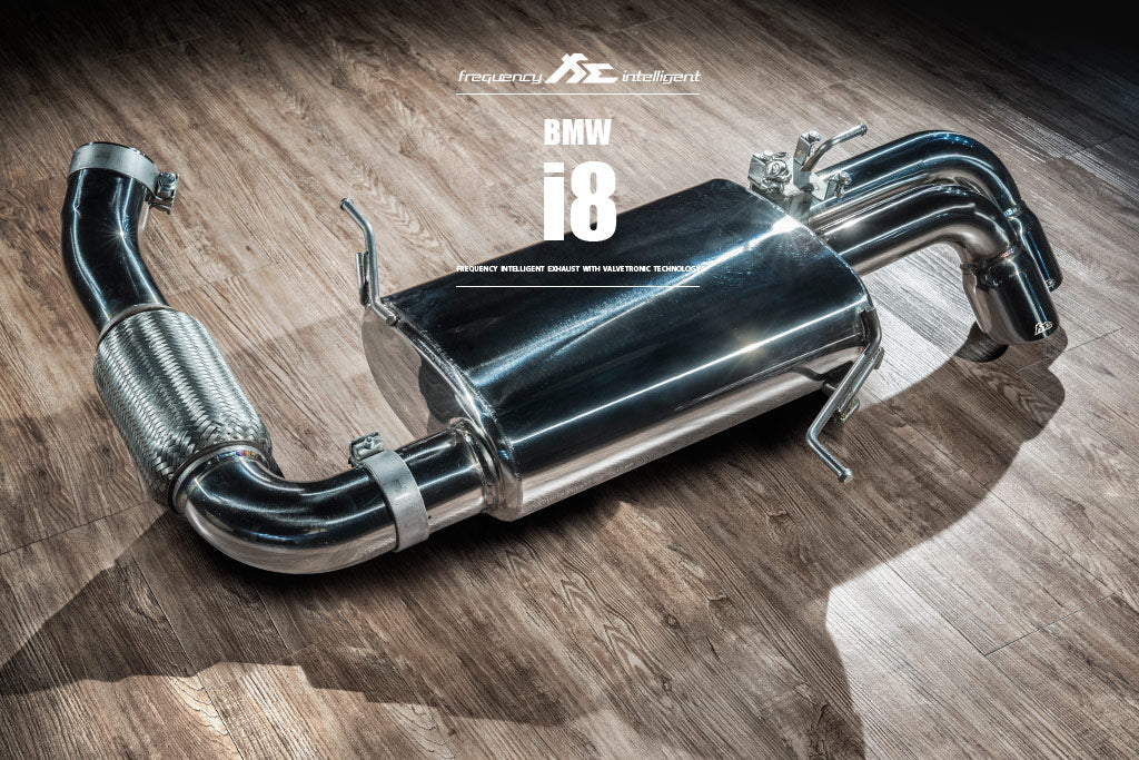 Fi-Exhaust - BMW I8 I12 I8 - Valvetronic Muffler+Dual Gold Tips+ EV Extend Cable  - BN-I8-CBE-G