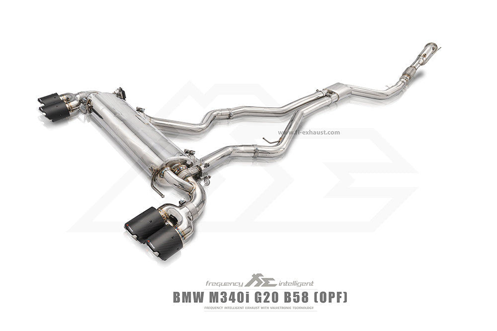 Fi-Exhaust - BMW 3 SERIES G21 M340I - Front Pipe + Mid Pipe + Valvetronic Muffler(EV Valve) Stainless Steel  - BN-G2058-FP