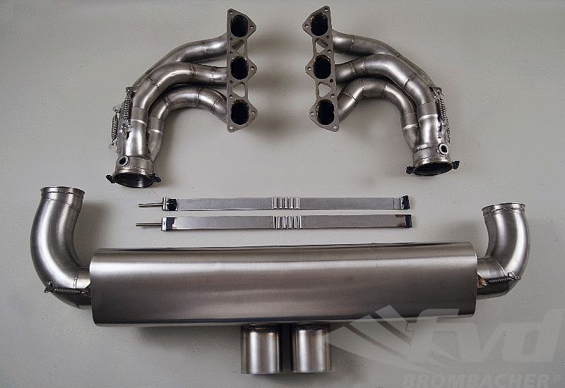 FVD Brombacher - Porsche 90 mm Race Exhaust System - 997 GT3 4.0 "M&M" Cat Bypass, Stainless Steel, Tips 2x90mm - RES 997 000 60S401