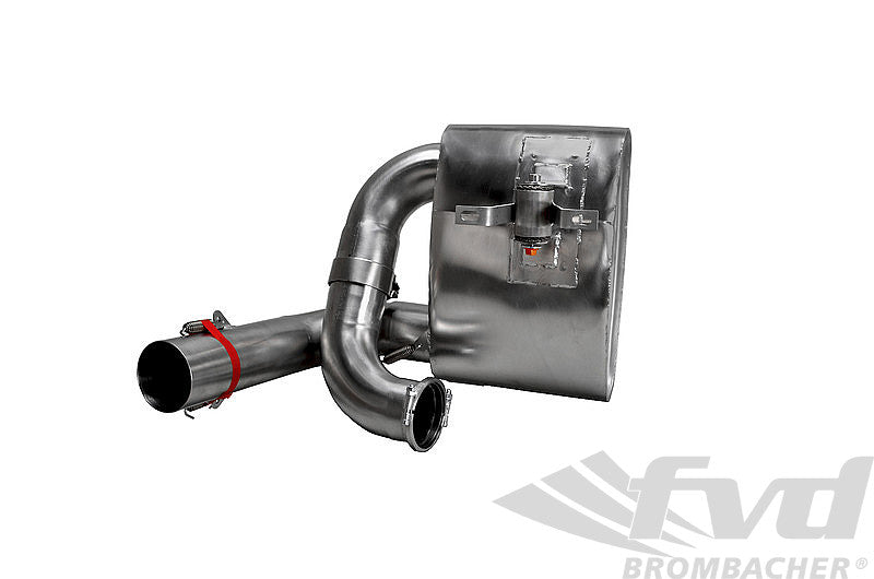 FVD Brombacher - Porsche Exhaust System Race 997 GT3 Cup S "M&M" Catalytic Bypass, Stainless Steel with Tips 2x76mm - RES 997 000 62S1