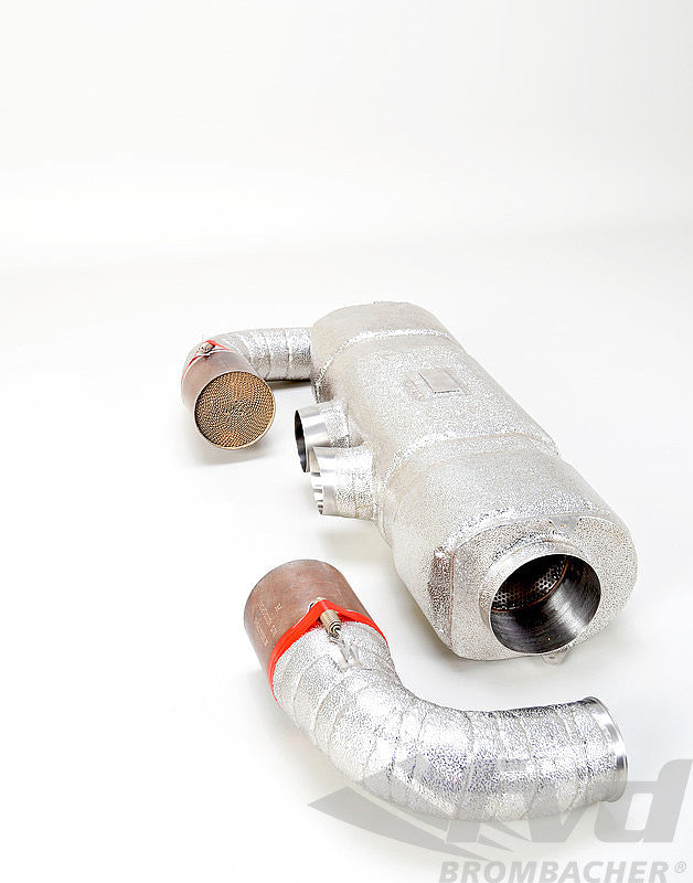 FVD Brombacher - Porsche Exhaust System Race 997 GT3 Cup "M&M" with 100 cell cat, stainless steel, with tips 2x76mm - RES 997 001 60S