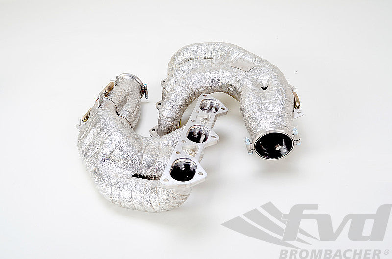 FVD Brombacher - Porsche Exhaust System Race 997 GT3 Cup "M&M" with 100 cell cat, stainless steel, with tips 2x76mm - RES 997 001 60S