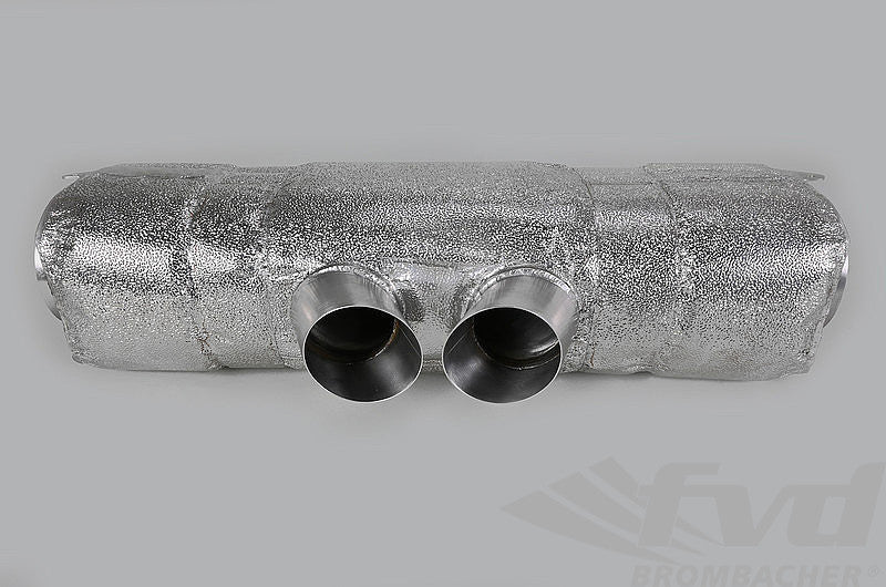 FVD Brombacher - Porsche Muffler out of Exhaust System Race 997 GT3 Cup "M&M" , with tips 2x76mm, thermoprotection - RES 997 001 60SE