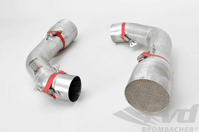 FVD Brombacher - Porsche Exhaust System Race 997 GT3 Cup S 100 Cell Cats, Stainless teel, with Tips 2x76mm - RES 997 001 62S