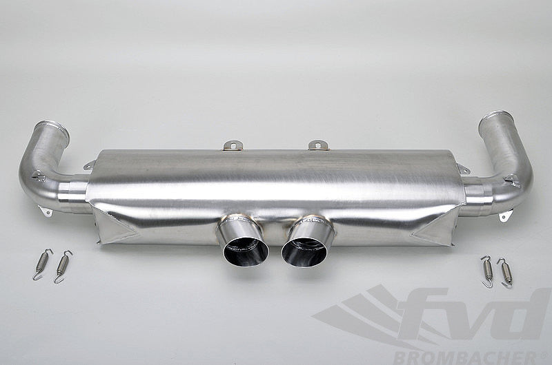 FVD Brombacher - Porsche Center Muffler Race 997 GT3 Cup / Cup S, Stainless Steel with Tips 2x76mm - RES 997 040 0S
