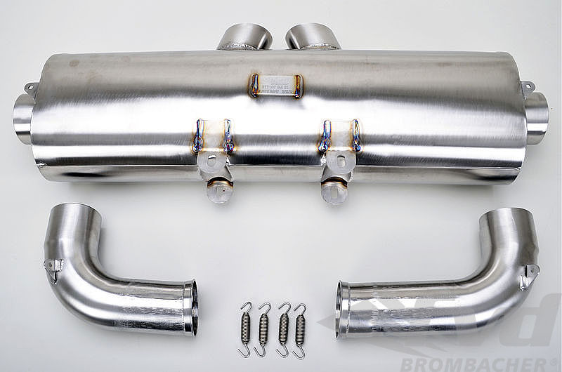 FVD Brombacher - Porsche Center Muffler Race 997 GT3 Cup / Cup S, Stainless Steel with Tips 2x76mm - RES 997 040 0S