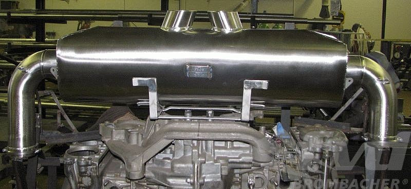 FVD Brombacher - Porsche Center Muffler Race 997 GT3 Cup / Cup S, Stainless Steel with Tips 2x76mm - RES 997 040 0S