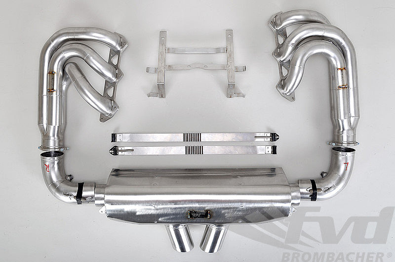 FVD Brombacher - Porsche Exhaust System Race 997.1 GT3 - Long Tube - 76 mm Collectors - Cat Bypass - RSR Tips - RES 997 100 60S76