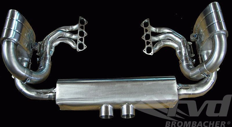 FVD Brombacher - Porsche 90mm-Exhaust System Race 997 GT3 Cup-R/RSR 100 Cell Cats Stainless Steel, with Tips 2x90mm - RES 997 201 60S