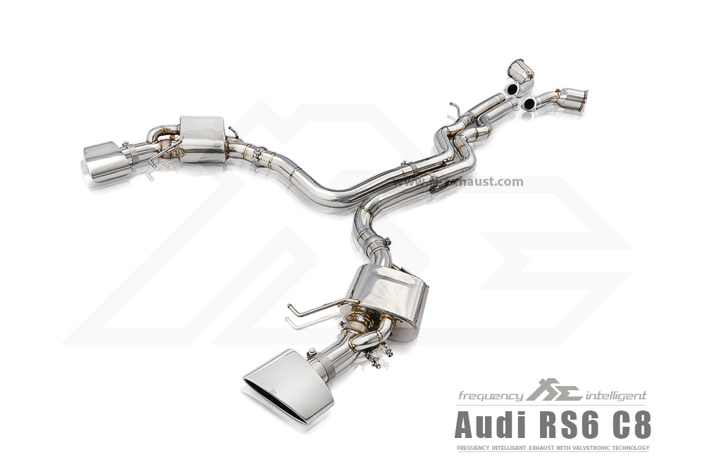 Fi-Exhaust - AUDI RS6 C8 4.0 TFSI SPORTBACK - Mid X-Pipe + Valvetronic Muffler (EV Valve) Stainless Steel  - AD-RS6C8-CBE