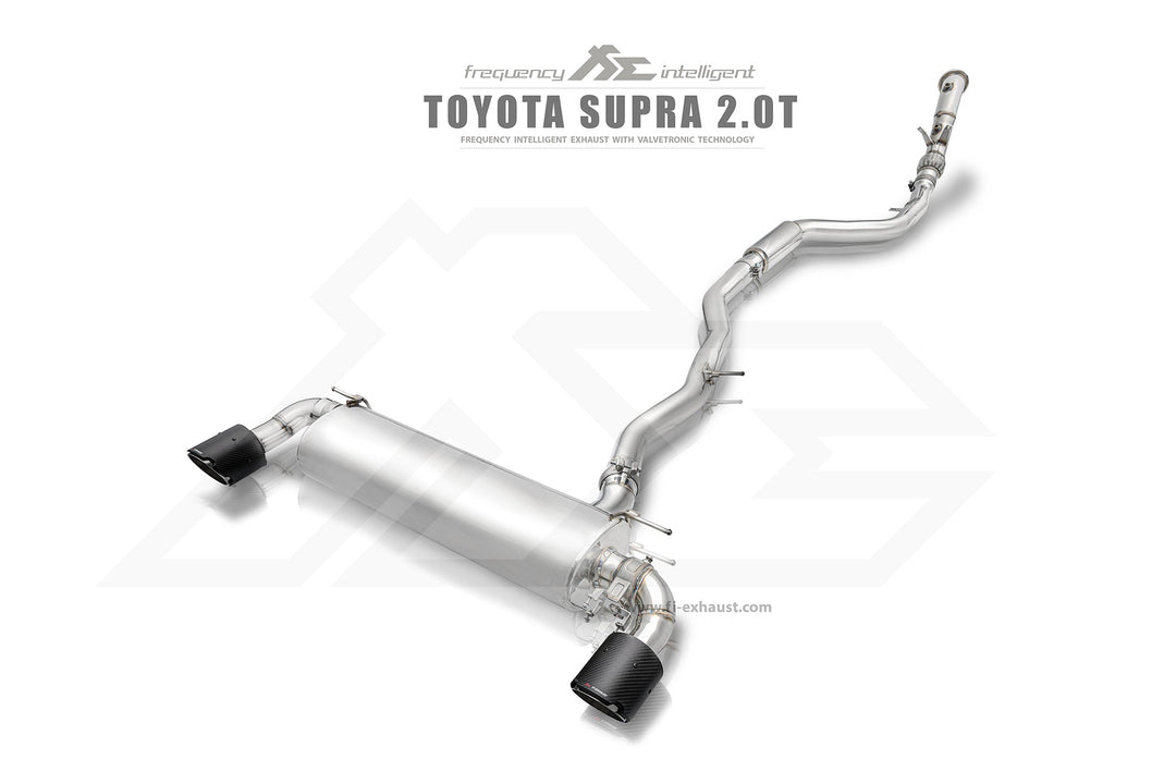 Fi-Exhaust - TOYOTA SUPRA A90/MK5 2.0T - Mid Pipe + Valvetronic Muffler(EV Valve) + EV Extend Cable Stainless Steel  - TO-SPRB48-CBE