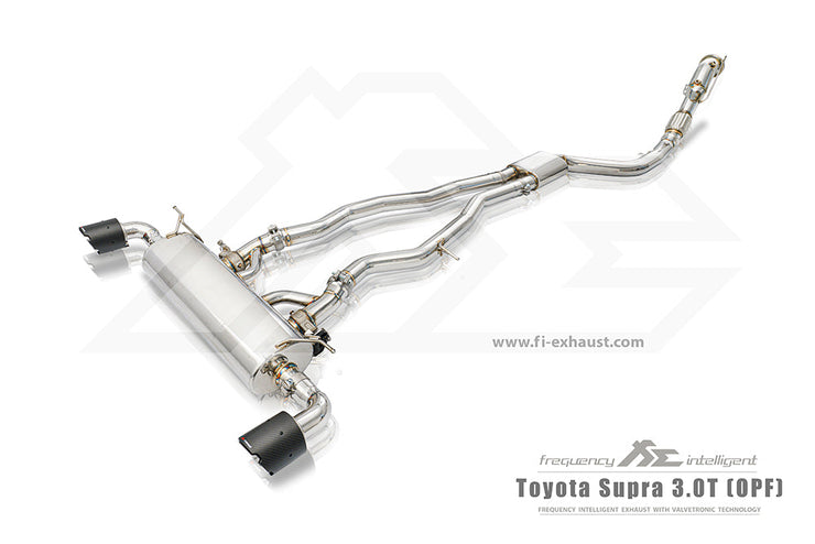 Fi-Exhaust - TOYOTA SUPRA A90/MK5 3.0L - Mid Pipe + Valvetronic Muffler (EV Valve) + EV Extend Cable Stainless Steel  - TO-SPRB58F