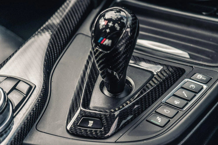 TRE - TRE Pre-preg Carbon Fibre Gear Selector Flat Surround for BMW 1 Series, 2 Series & M2 (2014-2021, F20 F22 F87)