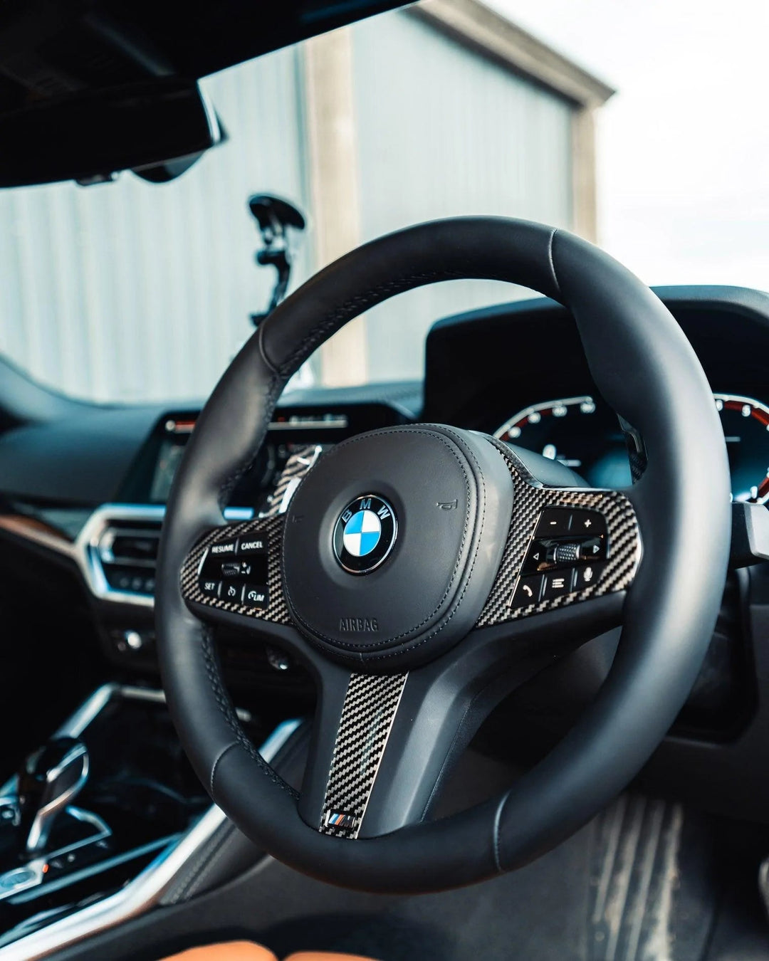 TRE - TRE Pre-Preg Carbon Fibre Steering Wheel Trim Accent for BMW M Sport Models (2018+, F40 F44 G20 G21 G42 G30)