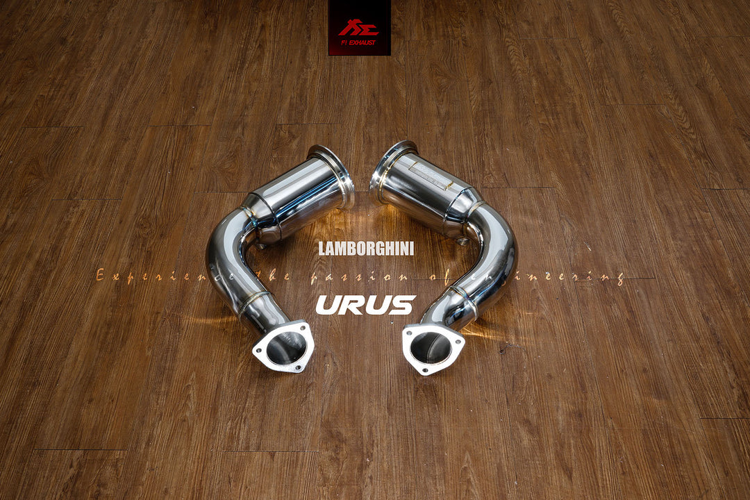 Fi-Exhaust - AUDI Q8 RS Q8 TFSI QUATTRO - Ultra High Flow DownPipe (OPF Version) Stainless Steel  - LM-URUSF-NCAT