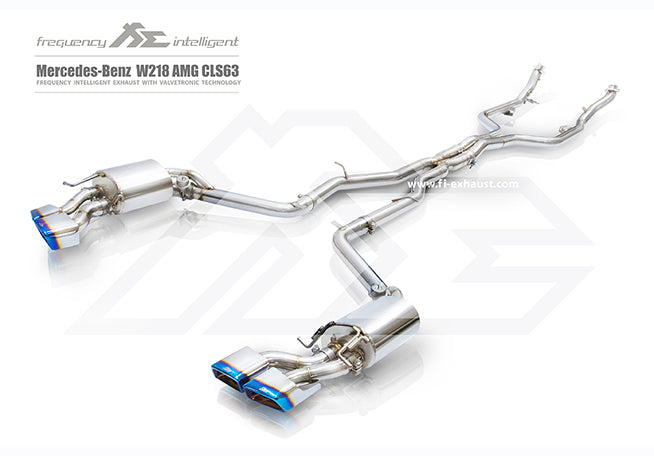Fi-Exhaust - MERCEDES-BENZ CLS W218 CLS63 AMG - Mid X-Pipe + Valvetronic Muffler + Standard remote control system module Stainless Steel  - MB-212A-CBV