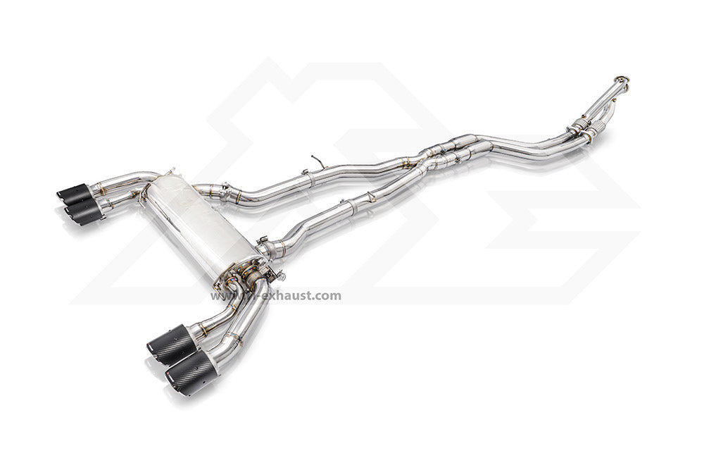 Fi-Exhaust - BMW X3M COMPETITION F97 3.0L TWIN-TURBO - Front Pipe + Mid X-Pipe +Valvetronic Muffler Stainless Steel  - BN-X98M-CBE