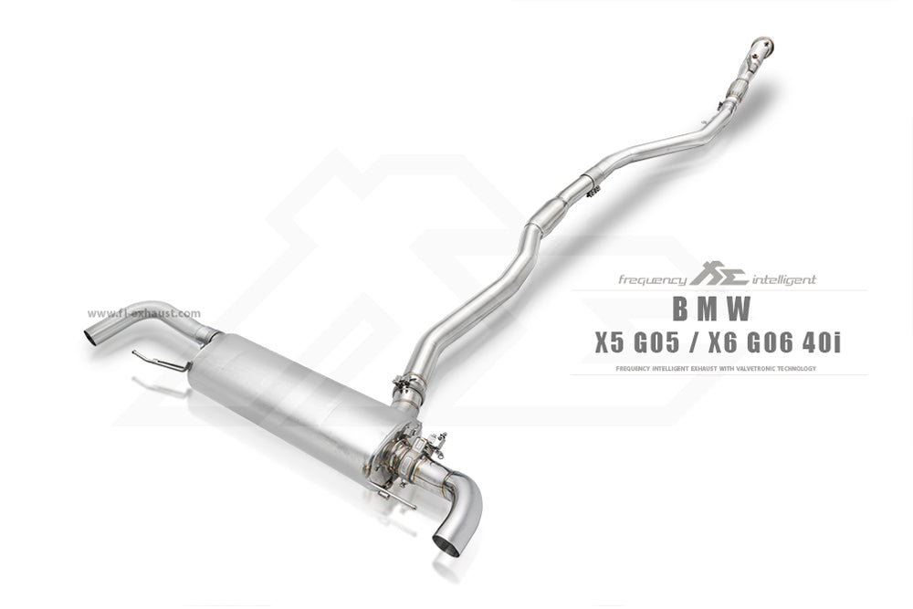 Fi-Exhaust - BMW X6 G06 4.0I TURBO - Front Pipe + Mid Pipe + Valvetronic Muffler(EV Valve) Stainless Steel  - BN-G06B58F-CBE